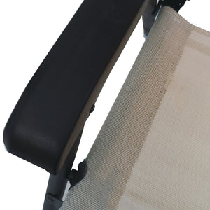 Sedie da Giardino Pieghevoli 2 pz in Textilene Grigio Talpa 47925