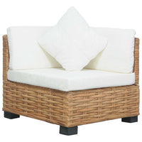 Divano Angolare con Cuscini in Rattan Naturale cod mxl 73188