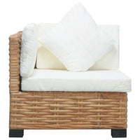 Divano Angolare con Cuscini in Rattan Naturale cod mxl 73188