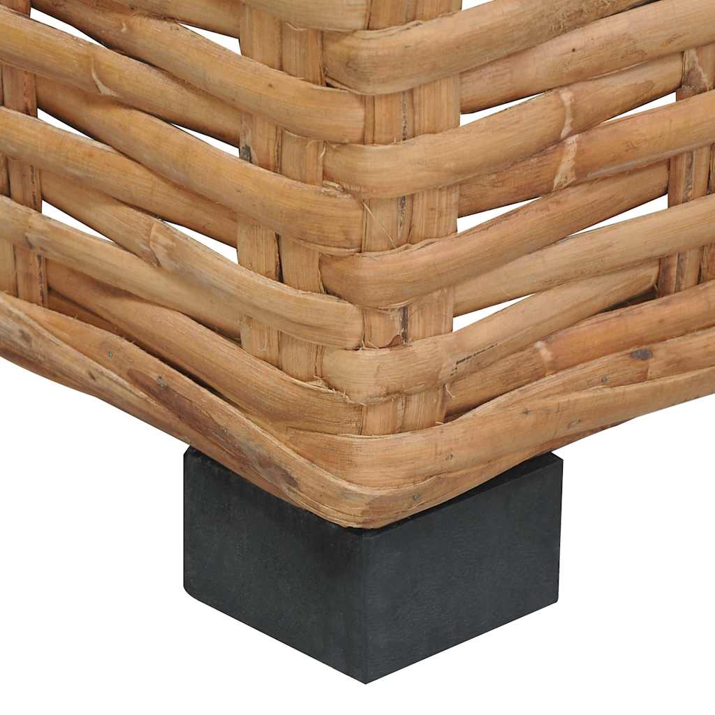 Divano Angolare con Cuscini-Sofa con Cuscini in Rattan Naturale