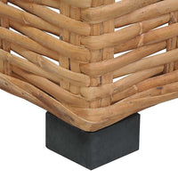 Divano Angolare con Cuscini-Sofa con Cuscini in Rattan Naturale