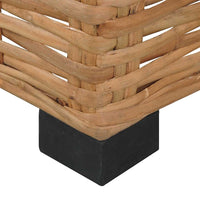 Divano Senza Braccioli con Cuscini-Sofa da Giardino-Divano da esterno in Rattan Naturale