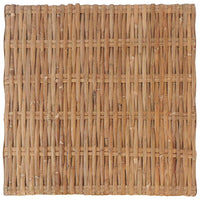 Poggiapiedi con Cuscino in Rattan Naturale 286281