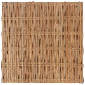 Poggiapiedi con Cuscino in Rattan Naturale 286281