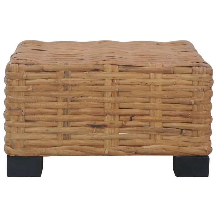 Tavolino da Salotto 47x47x28 cm in Rattan Naturale 286282