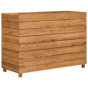 Letto Rialzato 100x40x72 cm Legno di Teak di Recupero e Acciaio