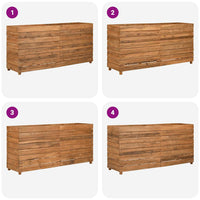 Letto Rialzato 150x40x72 cm Legno di Teak di Recupero e Acciaio