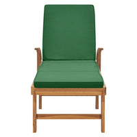 Lettino Prendisole con Cuscino in Massello di Teak Verde cod mxl 21048