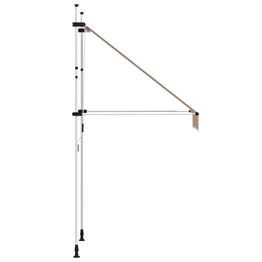 Tenda da Sole Retrattile Manuale 100 cm Strisce Arancio Bianche 145831