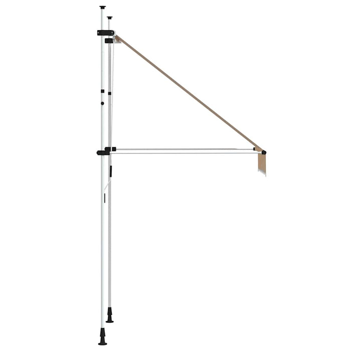 Tenda da Sole Retrattile Manuale 100 cm Strisce Arancio Bianche 145831