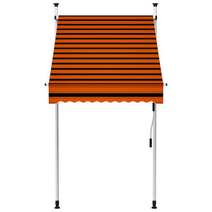 Tenda da Sole Retrattile Manuale 100 cm Arancione e Marrone 145834
