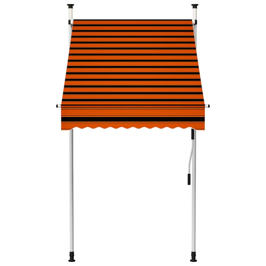 Tenda da Sole Retrattile Manuale 100 cm Arancione e Marrone 145834