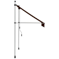 Tenda da Sole Retrattile Manuale 150 cm Arancione e Marrone 145835
