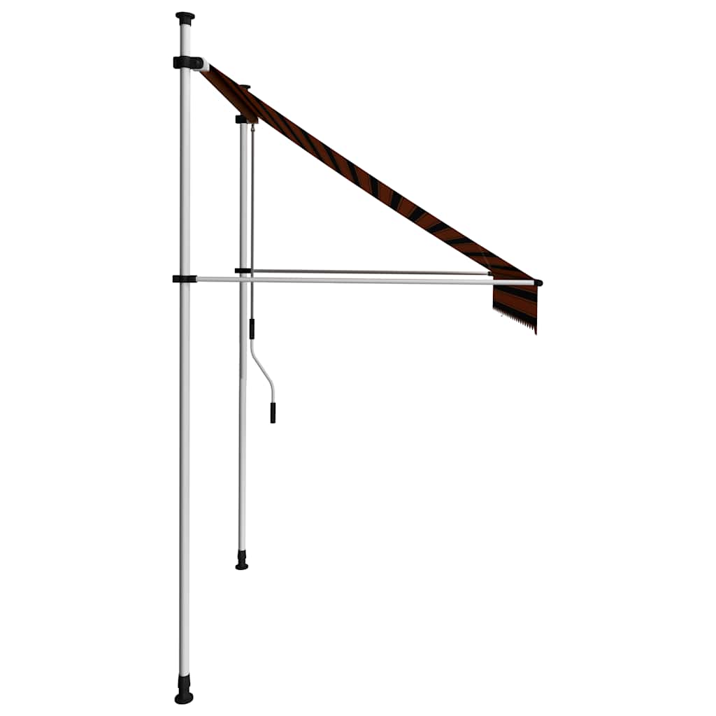 Tenda da Sole Retrattile Manuale 200 cm Arancione e Marrone 145836