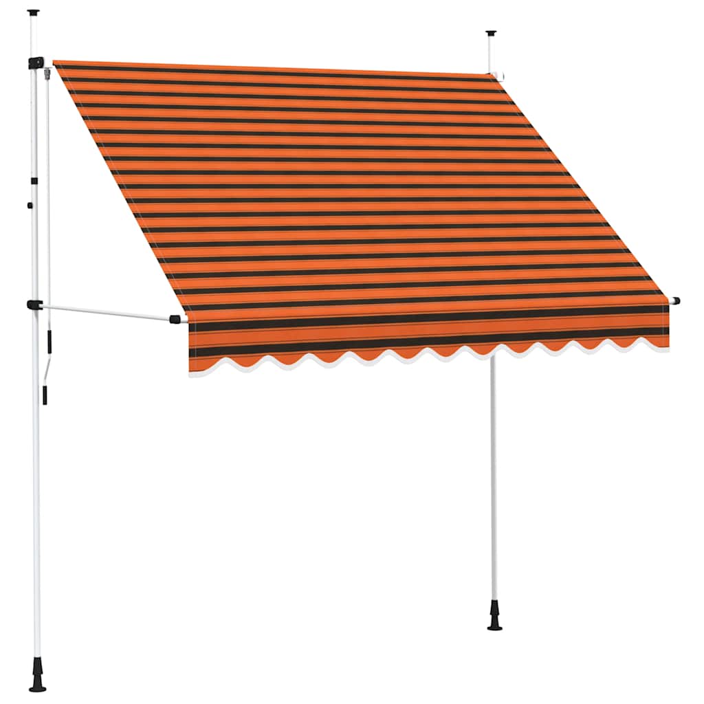 Tenda da Sole Retrattile Manuale 250 cm Arancione e Marrone 145837