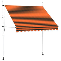 Tenda da Sole Retrattile Manuale 250 cm Arancione e Marrone 145837