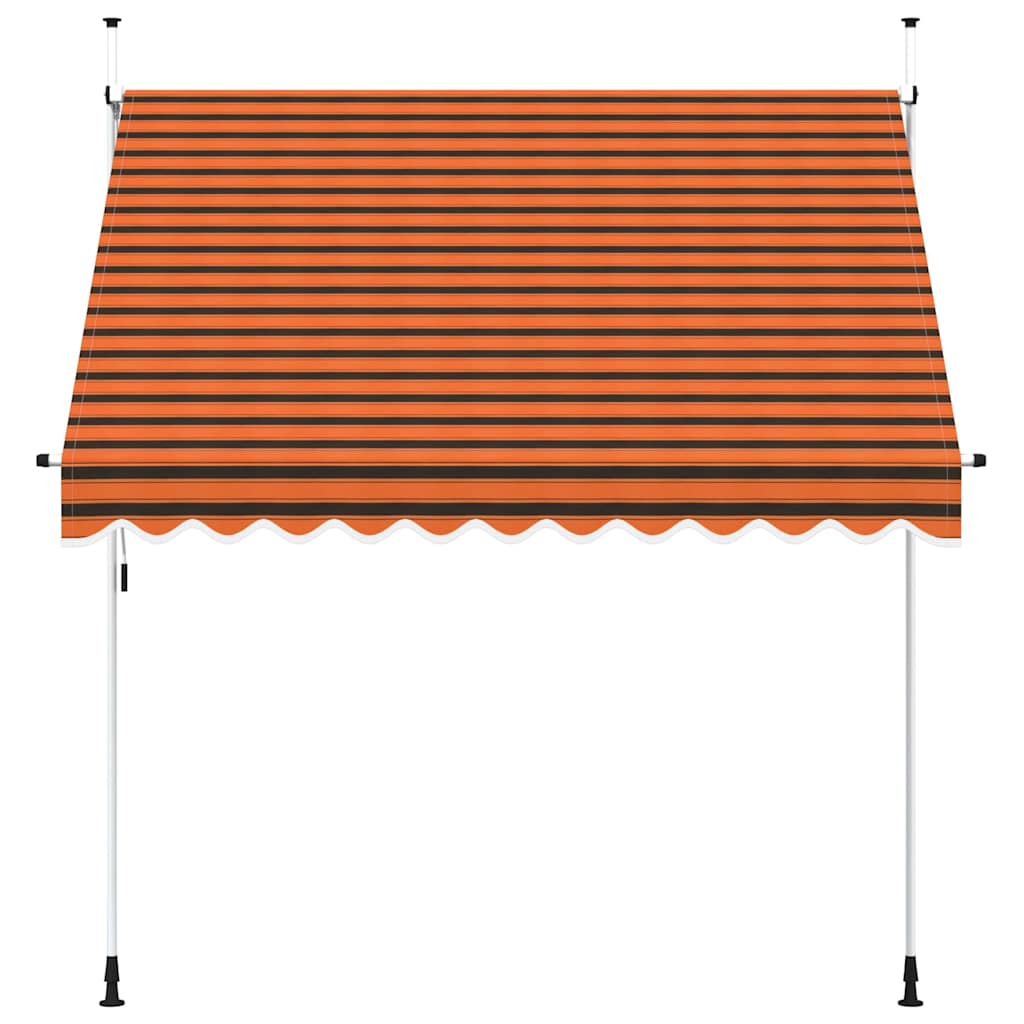 Tenda da Sole Retrattile Manuale 250 cm Arancione e Marrone 145837