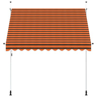 Tenda da Sole Retrattile Manuale 250 cm Arancione e Marrone 145837