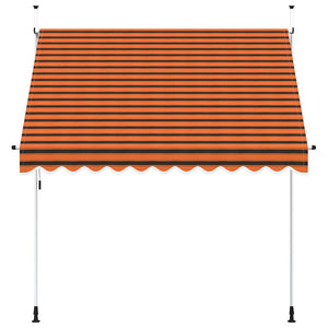 Tenda da Sole Retrattile Manuale 250 cm Arancione e Marrone 145837