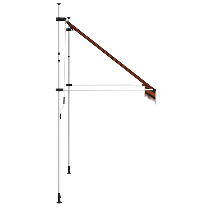 Tenda da Sole Retrattile Manuale 250 cm Arancione e Marrone 145837