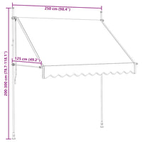Tenda da Sole Retrattile Manuale 250 cm Arancione e Marrone 145837