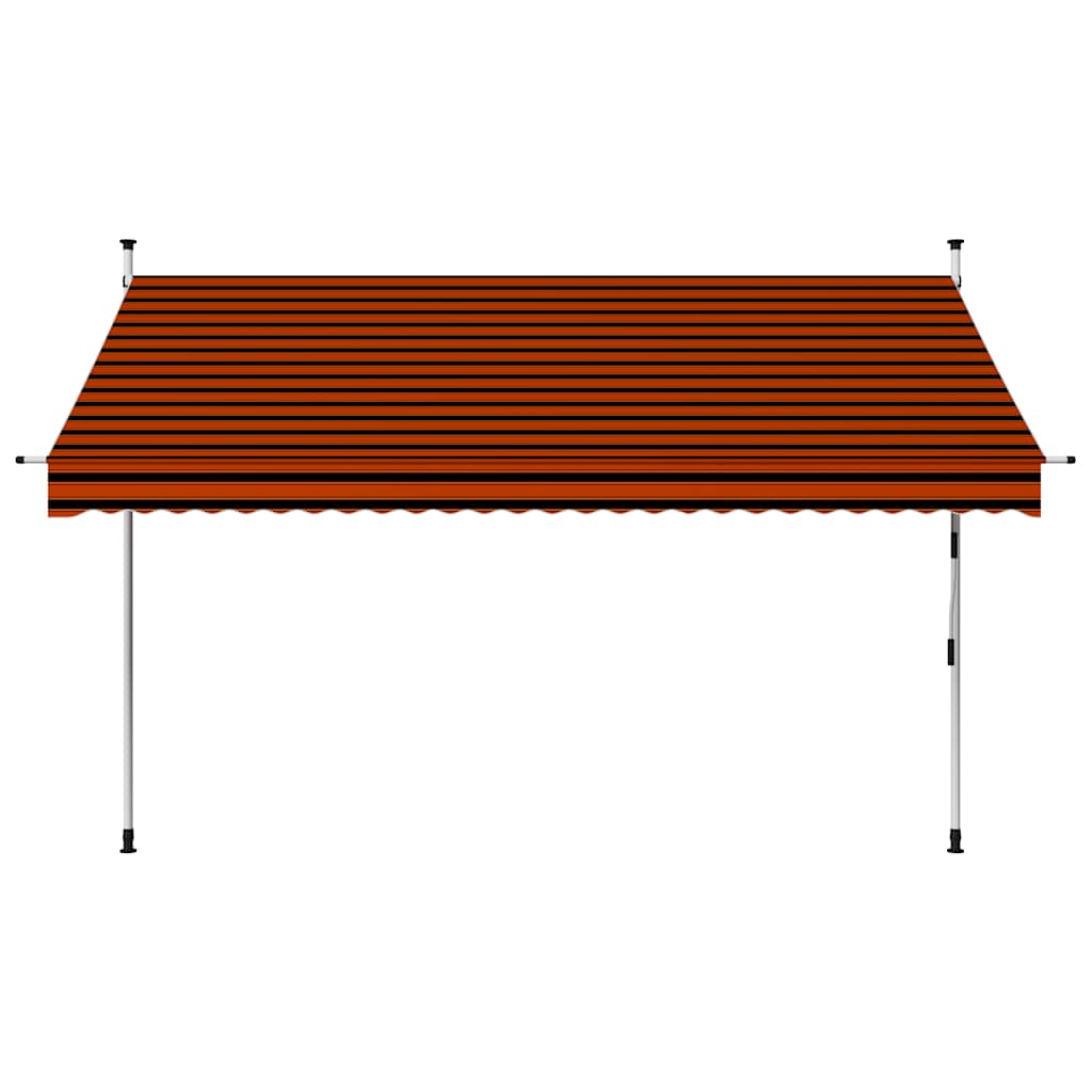 Tenda da Sole Retrattile Manuale 300 cm Arancione e Marrone 145838