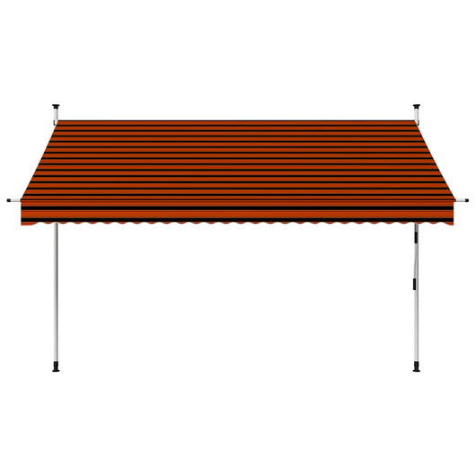 Tenda da Sole Retrattile Manuale 300 cm Arancione e Marrone 145838