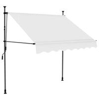 Tenda da Sole Retrattile Manuale con LED 150 cm Crema 145870