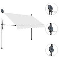 Tenda da Sole Retrattile Manuale con LED 300 cm Crema