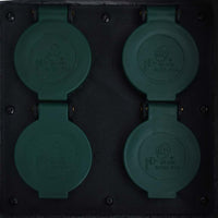 Presa da Esterno 4 Spine Resistente all'Acqua Poliresina Grigia 48541