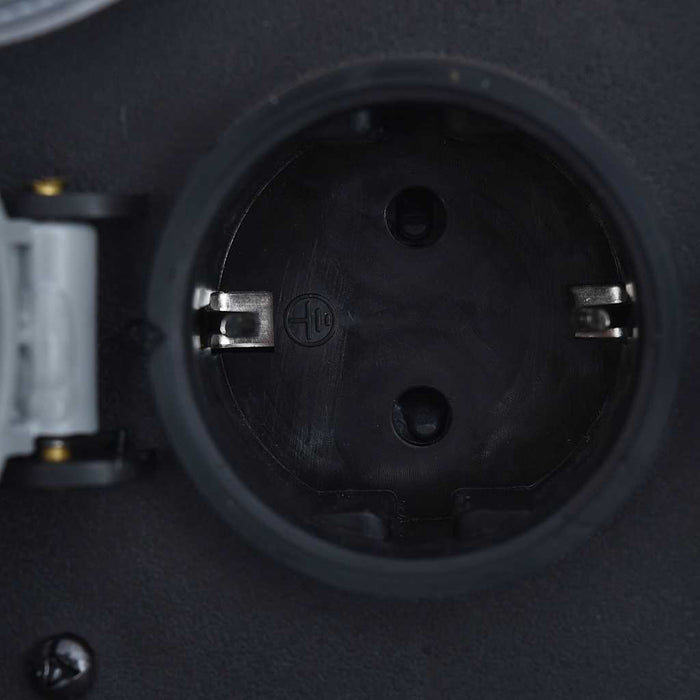 Presa da Esterno 2 Spine con Timer in Poliresina Grigia 48542