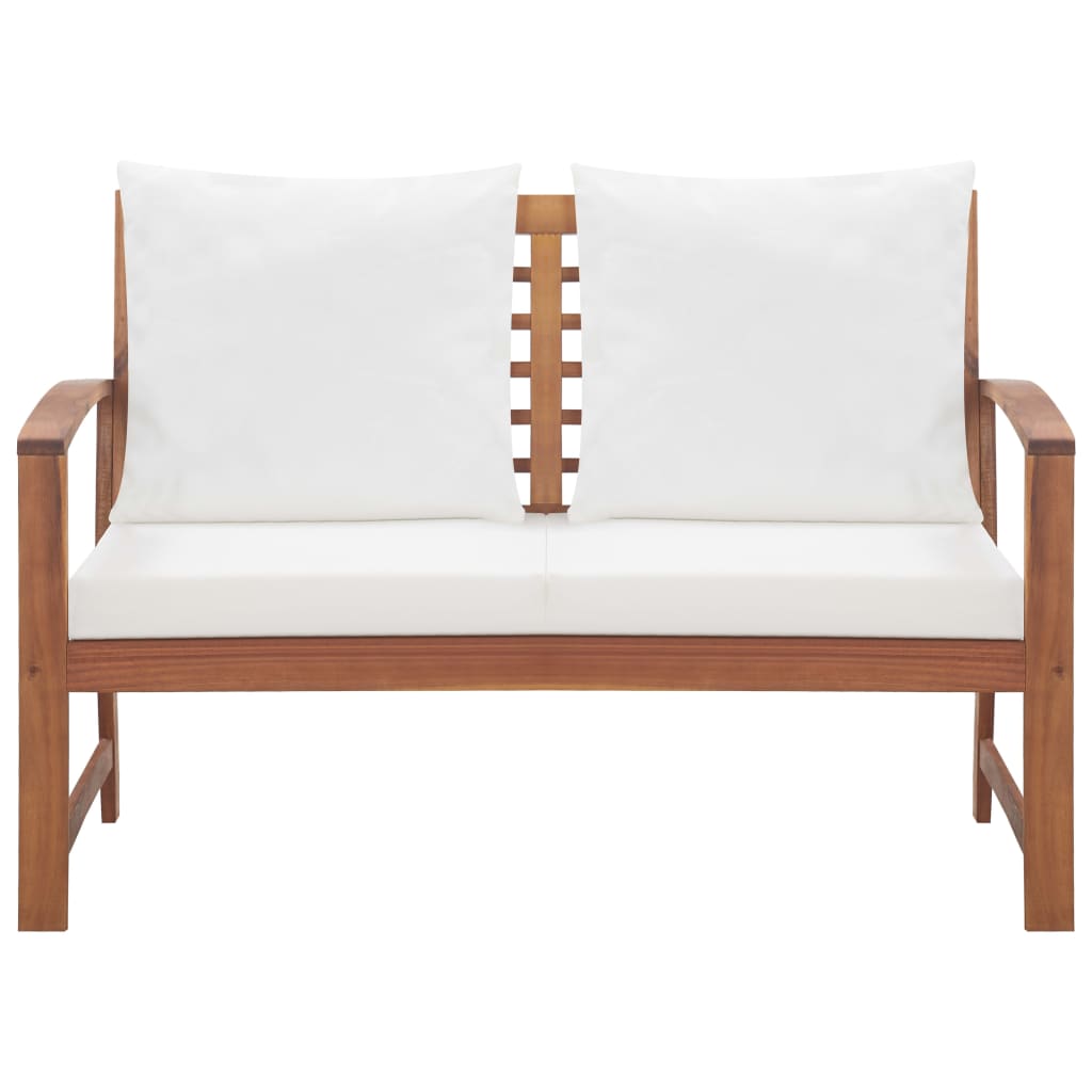 Set Divani da Giardino 4 pz con Cuscini in Massello di Acacia 47283