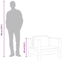 Sedia da Giardino con Cuscino Grigio Scuro in Legno di Acacia 47275