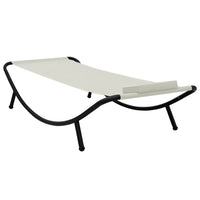 Lettino da Giardino Crema 200x90 cm in Acciaio cod mxl 72504