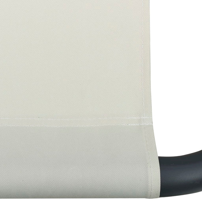 Lettino da Giardino Crema 200x90 cm in Acciaio 48080