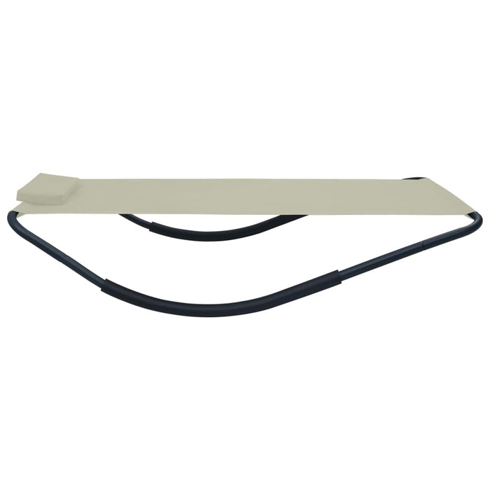 Lettino da Giardino Crema 200x90 cm in Acciaio cod mxl 54945