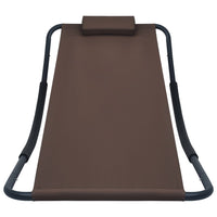 Lettino da Giardino Marrone 200x90 cm in Acciaio cod mxl 54943