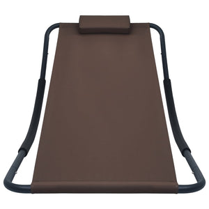 Lettino da Giardino Marrone 200x90 cm in Acciaio cod mxl 54943