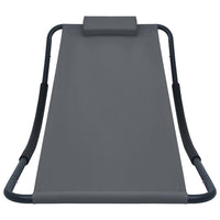 Lettino da Giardino Grigio 200x90 cm in Acciaio cod mxl 65364