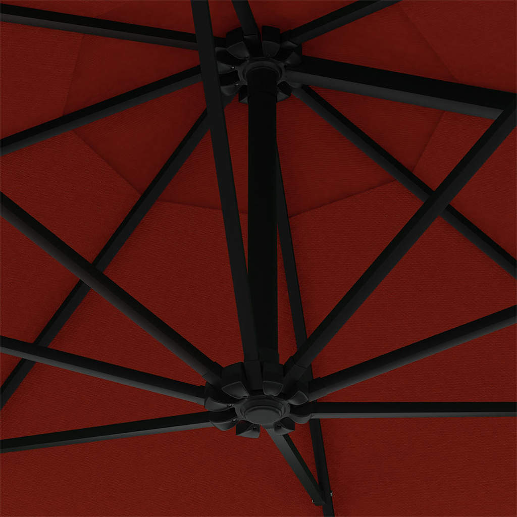 Ombrellone a Muro con Palo in Metallo 300 cm Terracotta cod mxl 24981