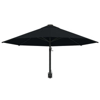 Ombrellone da parete con palo in metallo 300 cm nero 02_0008683