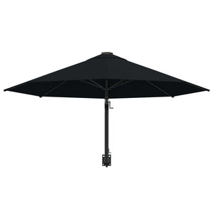 Ombrellone da parete con palo in metallo 300 cm nero 02_0008683
