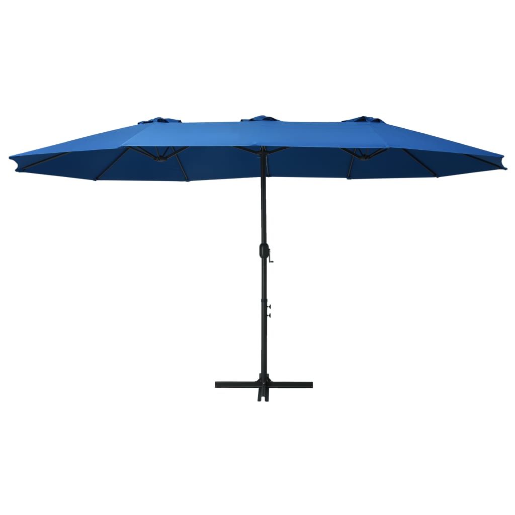 Ombrellone da Esterni Palo in Alluminio 460x270cm Blu