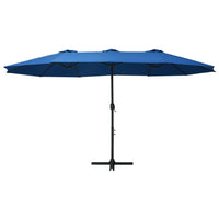 Ombrellone da Esterni Palo in Alluminio 460x270cm Blu