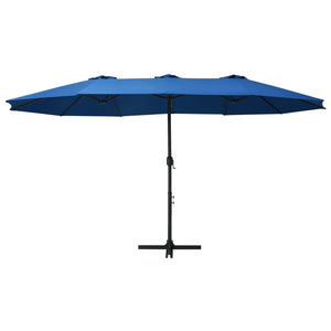 Ombrellone da Esterni Palo in Alluminio 460x270cm Blu