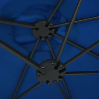 Ombrellone da esterno e palo in alluminio 460 x 270 cm blu 02_0008295