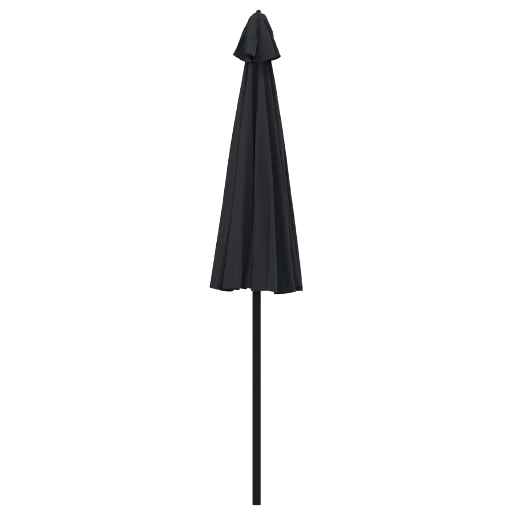 Ombrellone da Giardino con Palo in Alluminio 270 cm Nero 47310