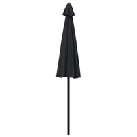 Ombrellone da Giardino con Palo in Alluminio 270 cm Nero 47310