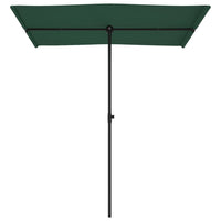 Ombrellone mobile da giardino da esterno con palo in alluminio 180 x 130 cm verde 02_0008216