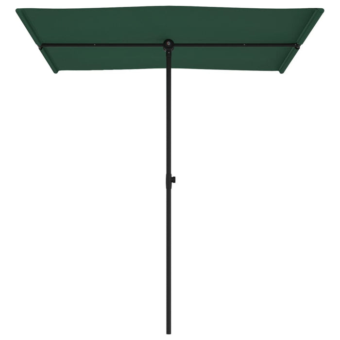 Ombrellone mobile da giardino da esterno con palo in alluminio 180 x 130 cm verde 02_0008216